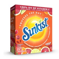 Sunkist Soda Variety Pack, Singles To Go VIT C (30 0.1 Ounce (Pack of 30)