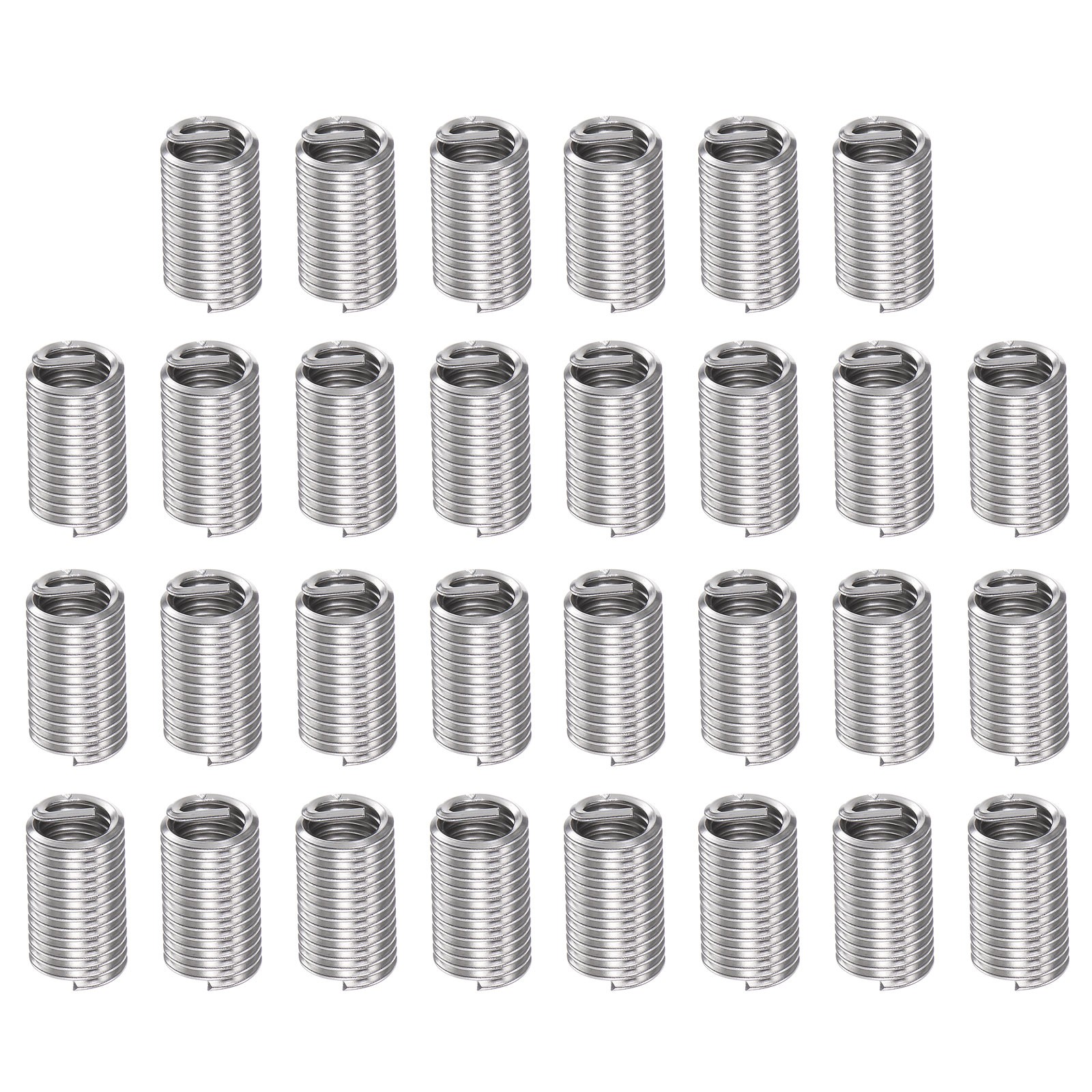 30pcs 3/8-16 UNC 3D 28.5mm 304 Stainless Steel Helical Wire Threaded Inserts