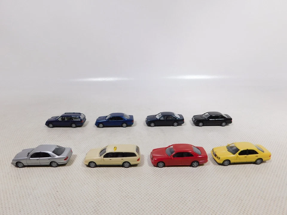 Herpa 1:87 H0 8x Autovettura Mercedes-benz MB Classe Taxi ecc Molto Bene / Mint - Immagine 2 di 4