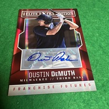 Dustin DeMuth 2014 Elite Extra Franchise Futures Red Auto #70 Brewers /799