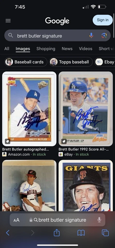 Béisbol firmado por Brett Butler Los Angeles Dodgers Foto 3 de 3