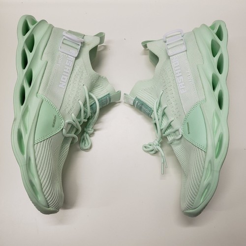 New Shein Men's Athletic Lace Up Sneakers in Mint Green - Size EUR 44 (US 10) - Picture 3 of 12