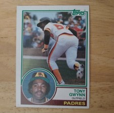 1983 Topps Tony Gwynn Rookie Card #482 San Diego Padres