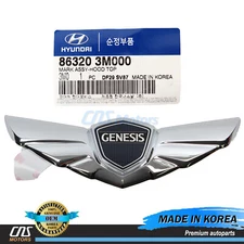 GENUINE FRONT Hood Emblem for 09-14 Hyundai Genesis Sedan OEM 863203M000⭐⭐⭐⭐⭐