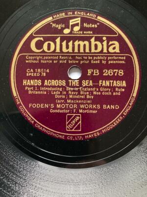 1941 FODEN'S MOTOR WORKS BAND 78 HANDS ACROSS THE SEA FANTASIA COLUMBIA FB2678