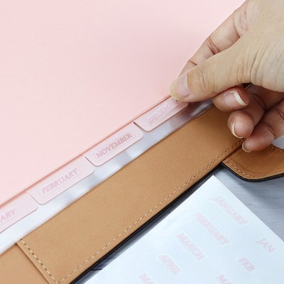  8 Sheets Pink Dividers for Binders Handbook Separator Report Hardcover Note