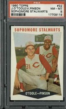 1960 Topps #32 J.O'Toole/V.Pinson - PSA 8