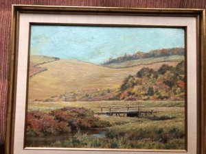  LEGH MULHALL KILPIN, [CAN 1853-1919]. original O/B framed signed landscape.