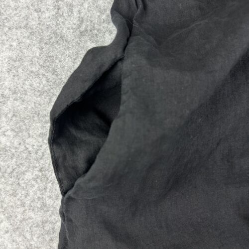 Abito midi Allen Allen lino donna 2x nero tasche con volant Lagenlook made in USA - Foto 7 di 11