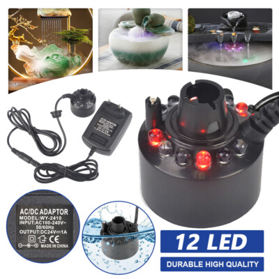 12LED Ultraschall Vernebler Atomizer Mist Maker Wassernebler Fogger Luftreiniger