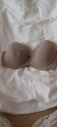 BrasNThings 34DD Nude Beige Tan Underwire Strapless Nylon Poly Blend no padding — photo 1