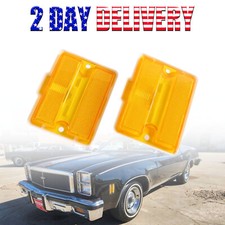 2 Pc Front Side Marker Light Lens Assembly For 1973-1977 Sprint El Camino Malibu 2 Pc Front Side Marker Light Lens Assembly For 1973-1977 Sprint El Camino Malibu