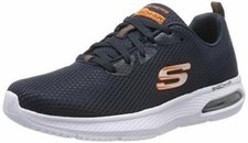 Image of Skechers Dyna Air Navy Blue Mesh Lace Up Lightweight Memory Foam Trainers