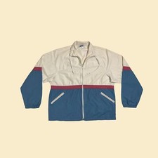 Vintage 70s Catalina windbreaker, size M color-block zip-up USA made jacket