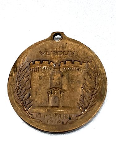 French WW1 Verdun commemorative Revillon ball type version 1916 Medal-no ribbon - Picture 2 of 4