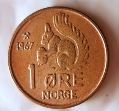 High Grade SQUIRREL COIN 1970 NORWAY ORE Norway Bin #5 FREE SHIPPING