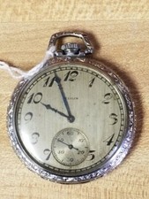 Vintage Silvertone Elgin Model 3 Grade 345 17j Pocket Watch 1928 - Needs Work