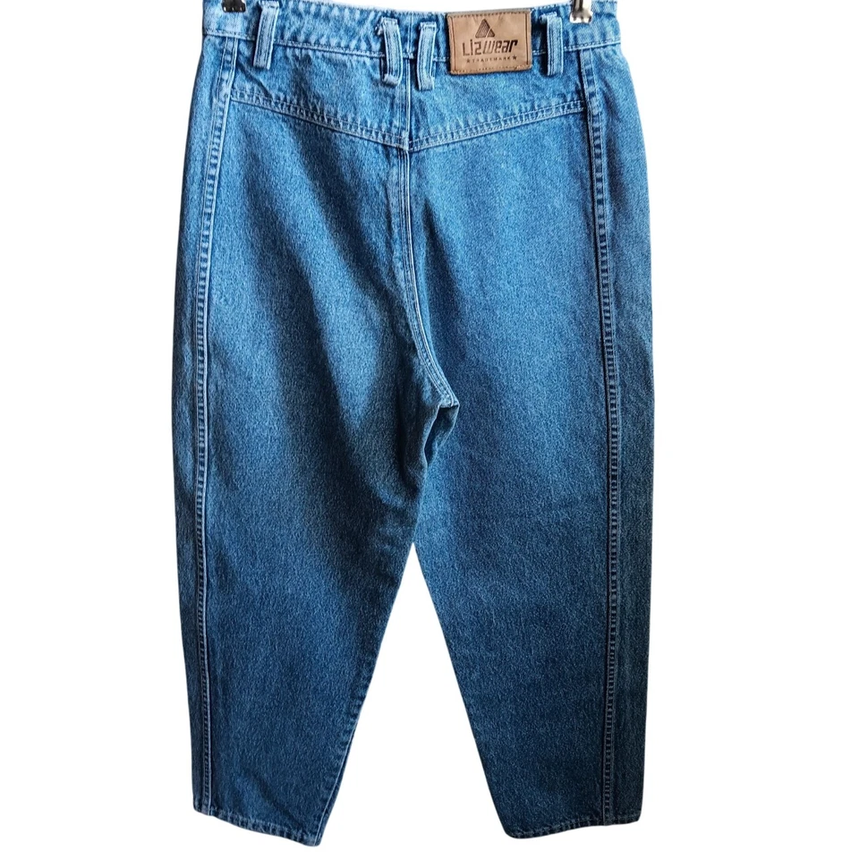 Jeans para mujer 10P 28x28 vintage años 90 Lizwear cintura alta cónico denim a pelo Foto 2 de 4