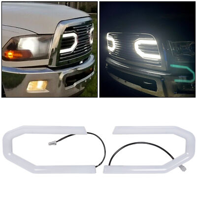 HECASA LH&RH LED Lights For 2010-2018 Dodge Ram 2500 3500 Big Horn Style Grille