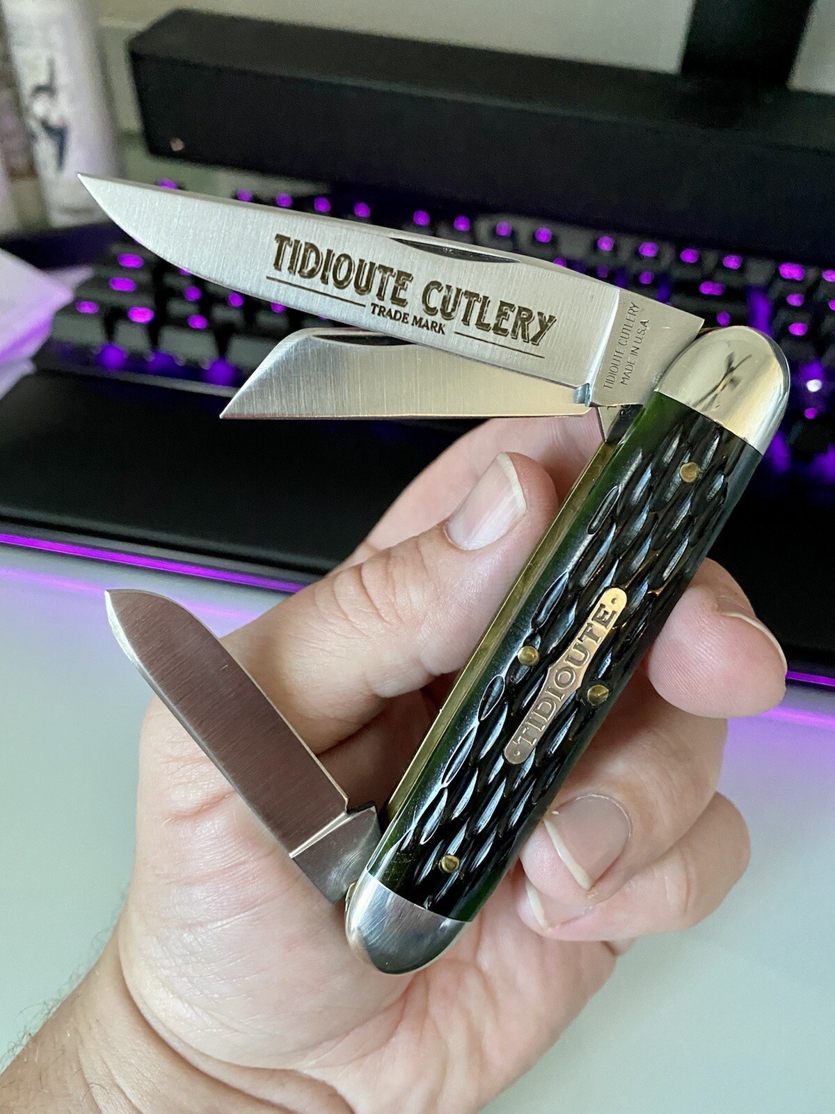 Rare 1 of 10 2008 53 Stockman Great Eastern Cutlery River Valley Green