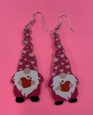 Gnome Dwarf Elf Earring, Valentine's Day Earring, Heart Earring, Gift Idea