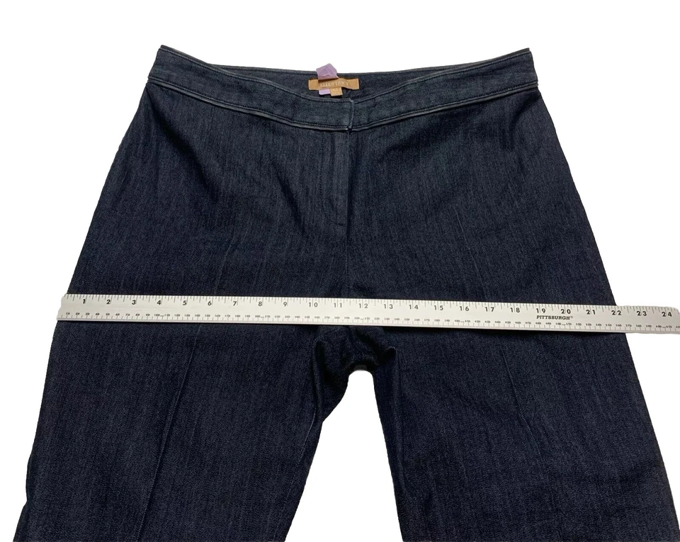 Ellen Tracy 女式 12 码深蓝色正装牛仔裤弹力休闲和正式牛仔布 — 第 4/4 张图片