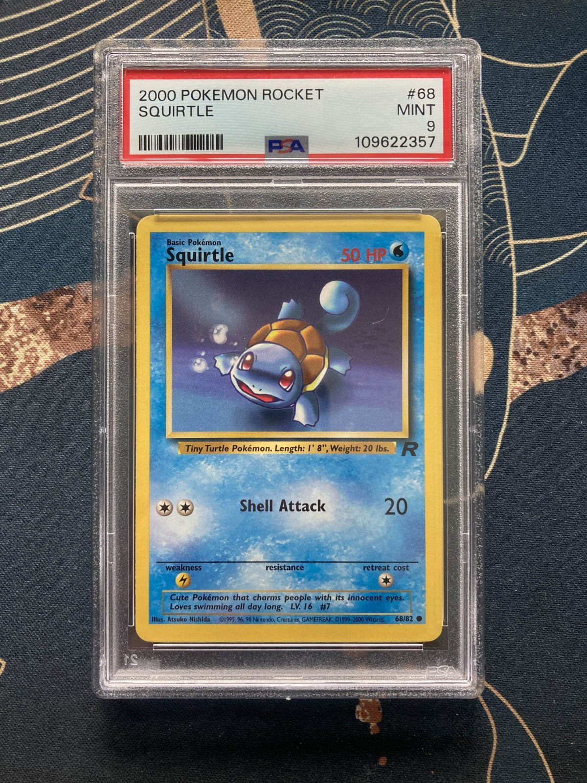 2000 Pokemon Team Rocket Unlimited #68 Squirtle PSA MINT 9