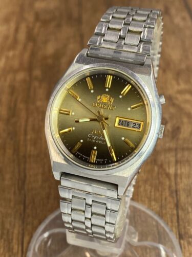 Orient Crystal AAA Braun Vintage Automatik 21 Jewels Japan Herrenuhr - Bild 8 von 23