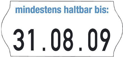 Checkpoint METO Etiket.wB Tiefkuhl MHD 26x12mm NUOVO