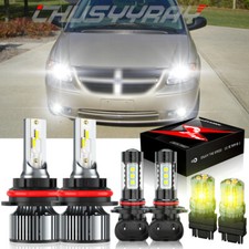 For Dodge Grand Caravan 2001-2007 Led Headlightturn Signalfog Lights Kit 6x