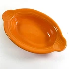 Fiestaware Tangerine Orange Oval Casserole Bowl Dish Fiesta Orange 9” Individual