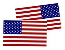 American Flag Decals Stickers - 3.5" x 6" 1 RH - 1 LH