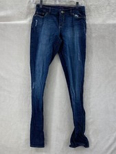 Levis Blue Jeans Girls Youth 16 Slim Strait Fit Stretch Denim Adjustable Waist