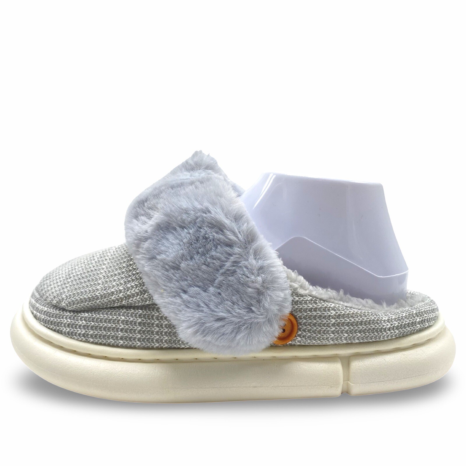 POMBEN Women's Slippers Memory Foam Fuzzy House Shoes Soft Thick Sole Size 8-9-image