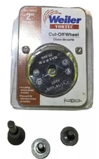 2” Weiler Stainless Metal Cut Off Wheel With 3pc 1/4” Mandrel set arbor shank
