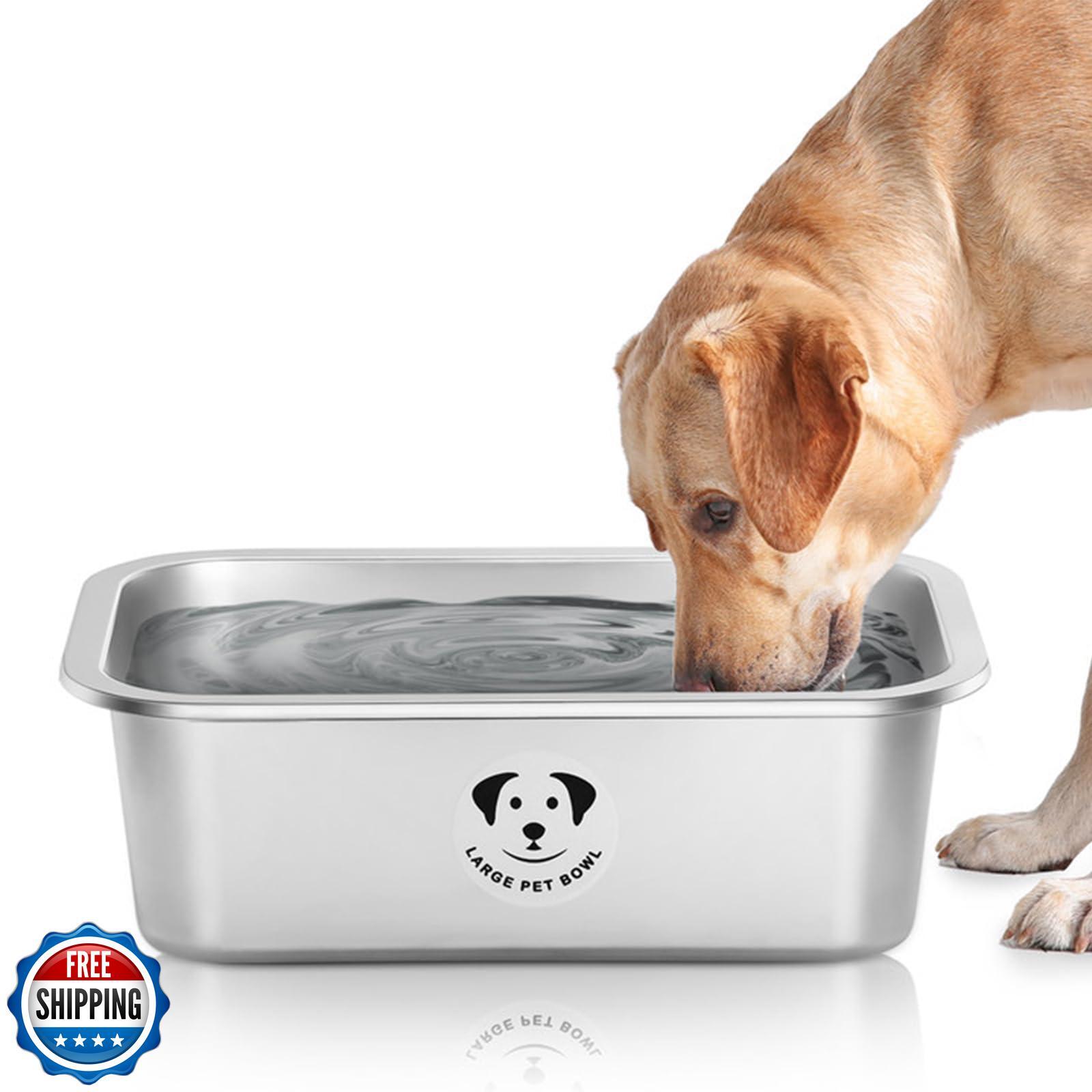 Stainless Steel Dog Bowls for Large Dogs, High Capacity Metal Dog Food Bowls,