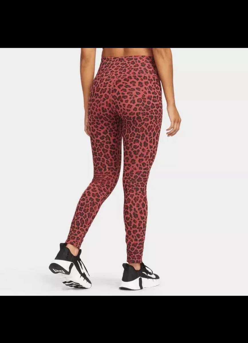 nike pink leopard print leggings