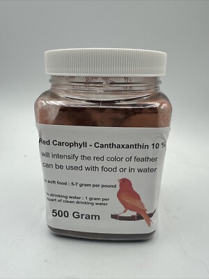 WHOLESALE Red Carophyll - Canthaxanthin  500 grams for Canaries supper deal