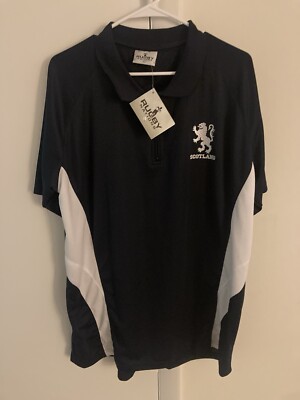 Rugby Nations Scotland Rugby Polo Shirt Blue 90s Mens XXL New