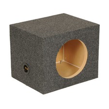 QPower 10" Heavy-Duty Single Sealed Vehicle Subwoofer Enclosure Woofer Box, Gray