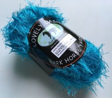 Dark Horse Yarns Lovely Lash 220 Turquoise Blue Eyelash Yarn 50gr 92yd