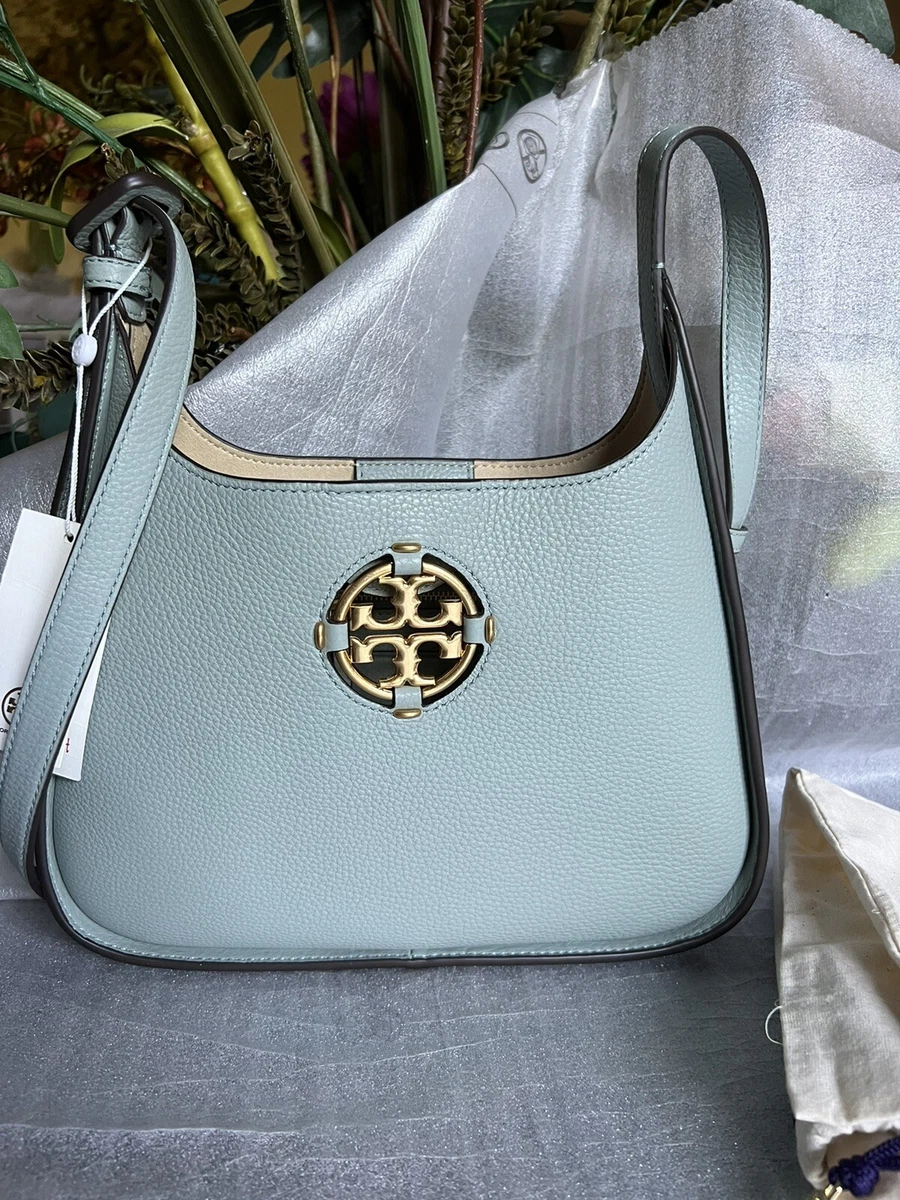 Tory Burch Miller Shoulder Bag In Leather in Blue