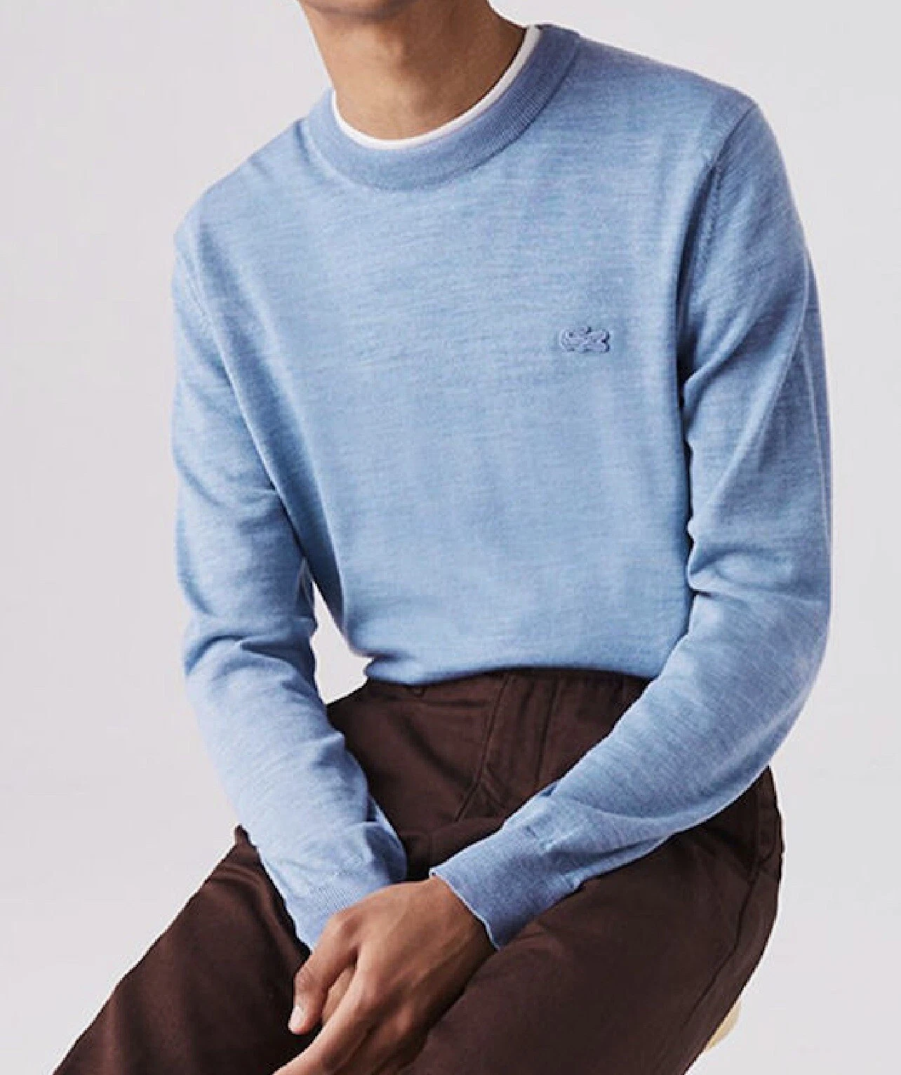 BNWT Lacoste Crew Neck Wool Sweater Jumper XS 2 PTP 18” GUARANTEED ORIGINAL