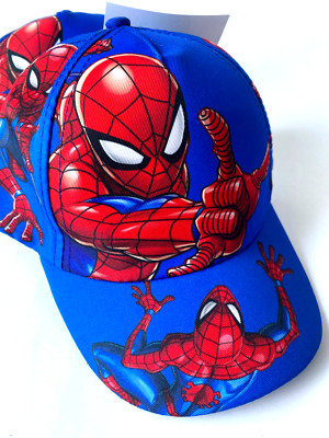 NEU Spiderman Kappe Kindermütze rot blau gebogener Schirm Einheitsgröße KLEI1011