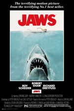 Laminated Jaws Movie Shark Poster Print 24.5" x 36.5"