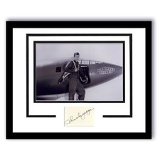 Chuck Yeager AUTOGRAPH Signed Bell X-1 Glamorous Glennis Framed 11x14 Display B Chuck Yeager AUTOGRAPH Signed Bell X-1 Glamorous Glennis Framed 11x14 Display B
