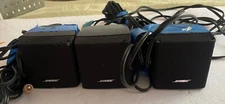 3x Bose Single Cube Speaker Acoustimass Lifestyle Mountable Surround Satellites