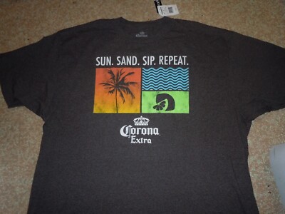 CORONA Beer SUN.SAND.SIP.REPEAT. Men's 2XLB NEW with TAGS!!!