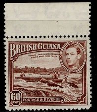 BRITISH GUIANA GVI SG315, 60c red-brown, NH MINT. Cat £24.