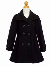 GIRLS DRESS COAT JACKET, BLACK Size : 2 ( 2 years old )